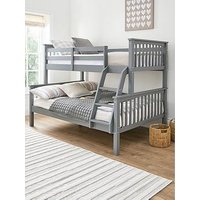 Very Home Novara Detachable Trio Bunk Bed With Mattress Options (Buy & Save!) - Grey