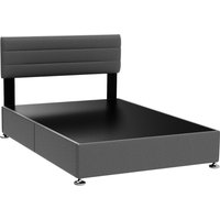 Divan Base Bed Frame With Headboard - No Mattress, No Storage, King (152x202cm)
