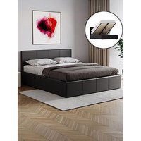 Vida Designs Hurley Faux Leather End Lift Up Ottoman Storage Bed With Mattress Options (Buy & Save!)