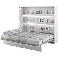 Halifax Horizontal Wall High Gloss King Size Bed In White