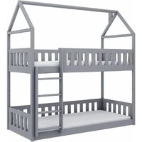 Pecos Wooden Bunk Bed With Bonnell Mattress In Grey