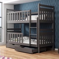 Meaford Wooden Bunk Bed Without Mattress In Graphite