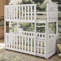 Keller Wooden Bunk Bed Without Mattress In Matt White