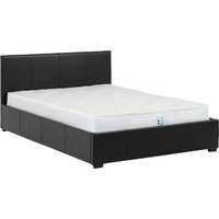 Wick Faux Leather Storage Ottoman King Size Bed In Black