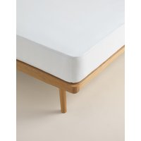 Sleep Solutions Pure Cotton Jersey Waterproof Extra Deep Mattress Protector White