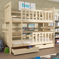 Seguin Wooden Bunk Bed Without Mattress And Storage In Pine