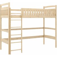 Merritt Wooden Bunk Bed With Foam Mattress And Ladders In Pine