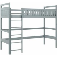 Merritt Wooden Bunk Bed With Bonnell Mattress And Ladders In Grey