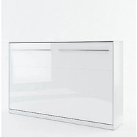 Cadott High Gloss Horizontal Wall Small Double Bed In White