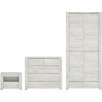 Alink Wooden Furniture Set With 2 Doors Wardrobe In white Oak