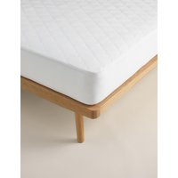 M&S Touch of Silk Mattress Protector White