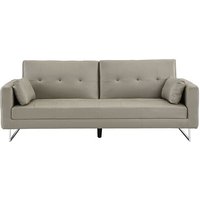 Paris Faux Leather 3 Seater Sofa Bed In Grey