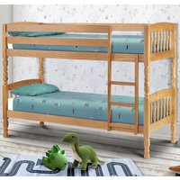Lakyle Solid Pine Wide Bunk Bed In Antique Low Sheen