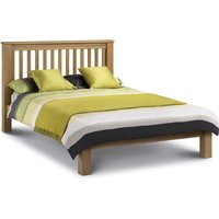 Achaia Wooden Low Foot End King Size Bed In Oak
