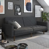 Pawson Fabric Sofa Bed With Wooden Legs In Grey