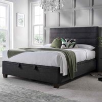 Ames Fabric Ottoman Storage King Size Bed In Pendle Slate