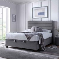 Ames Fabric Ottoman Storage Super King Size Bed In Marbella Grey