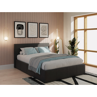 GFW End Lift Ottoman King Size Black Faux Ottoman Bed
