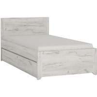 Alink Wooden Single Bed With Underbed Drawer In White