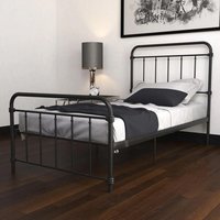 Wallach Metal Single Bed In Black