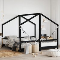 Arnold 90x190cm Kids Wooden Double Sided Daybed Frame In Black