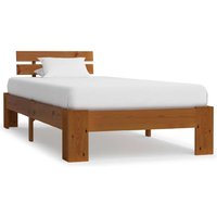 Absecon Wooden Small Single Bed In Honey Brown