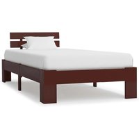 Absecon Wooden Small Single Bed In Dark Brown