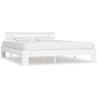 Absecon Wooden Super King Size Bed In White