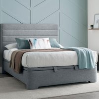 Alton Fabric Ottoman Storage Super King Size Bed In Grey
