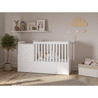 Kidsaw Combi 4in1 Cotbed White Cot Bed