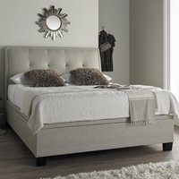 Accord Fabric Ottoman Storage King Size Bed In Oatmeal