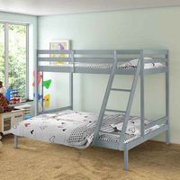 Salado Wooden Triple Sleeper Bunk Bed In Grey