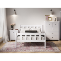 LPD Furniture Havana King Size White Wooden Bed