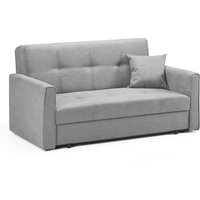 Viola Plush Velvet 2 Seater Sofa Bed In Grey