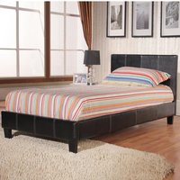 Harley PU Leather Single Bed In Brown