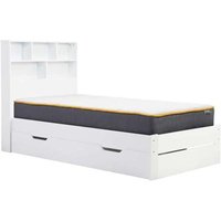 Alafia Wooden Storage Single Bed In White