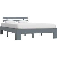 Absecon Wooden Small Double Bed In Grey
