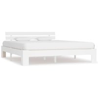 Absecon Wooden King Size Bed In White