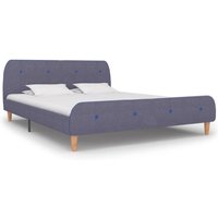 Bellvue Fabric King Size Bed In Light Grey