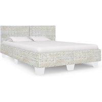 Asheville Rattan Double Bed In Grey Natural