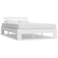 Absecon Wooden Small Double Bed In White