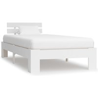 Absecon Wooden Single Bed In White
