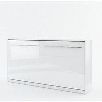 Cadott High Gloss Horizontal Wall Single Bed In White