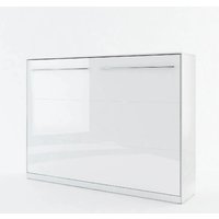 Cadott High Gloss Horizontal Wall Double Bed In White