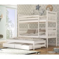 Sarnia Wooden Bunk Bed Bonnell Mattress And Trundle In White