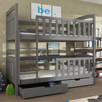Seguin Wooden Bunk Bed Without Mattress In Graphite