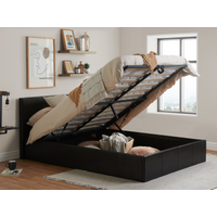 Birlea Berlin Ottoman Faux Leather Double Brown Ottoman Bed
