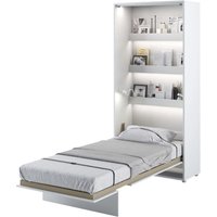 Cadillac Vertical Wall High Gloss Single Bed In White