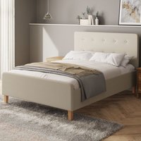 Alkham Fabric Ottoman Storage Double Bed In Natural