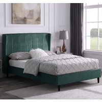 Ashburton Velvet Double Bed In Green